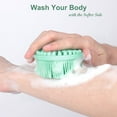 thumbnail image 5 of Exfoliating Silicone Body Scrubber 1 PC,Bath Body Scrubber for Skin Care,Green Soft Dead Skin Remover,2 in 1 Bath and Shampoo Brush,Body Shower Scrubber for All Kinds of Skin, 5 of 7