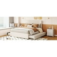 thumbnail image 5 of Full Size Upholstered Platform Bed With 2 Drawer And Trundle, Classic Headboard, Robust Plywood & , Maximize Bedroom Space, Effortless Assembly In Beige, Drawers Solid Wood Frame Construction,, 5 of 7