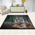 thumbnail image 3 of SKYSONIC Lightweight Soft Area Rugs Tiger On The Forest Floor Mat for Kids Playing Room Hardwood Floor Living Room 80x58 inchNursery Rugs, 3 of 6