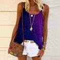 thumbnail image 2 of Summer Shirts for Women Trendy Gradient Spaghetti Strap Cami Tops Crewneck Casual Loose Ladies Going out Tees, 2 of 5
