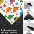 thumbnail image 3 of White Dinosaurs Flowers Pattern Kitchen Rugs Sets Of 3,Kitchen Runner Rugs Non Skid Washable,Decorative Kitchen Floor Mats for Kitchen,Sink,Laundry,17"x30"+ 17"x47" + 17"x59", 3 of 6