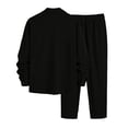 thumbnail image 5 of Men Corduroy 2 Piece Outfit Set, Collared Button Down Long Sleeve Work Shirt and Drawstring Elastic Waist Wide Leg Pants Casual Loungewear Size 2XL Black, 5 of 7