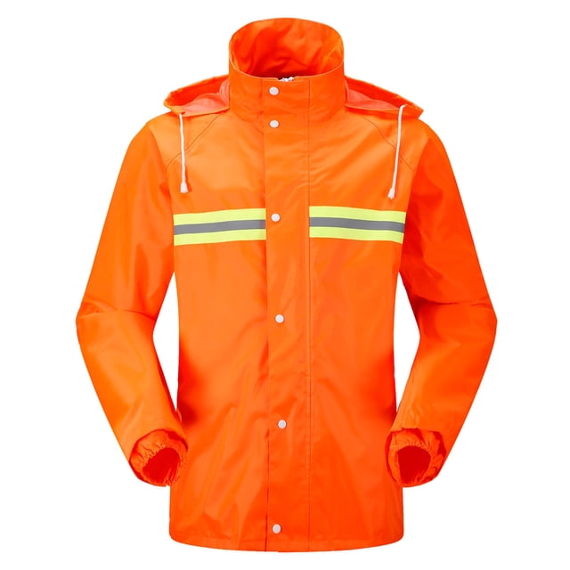 PVCS Imperméable Coupe-Vent à Manches Longues Décontracté pour Femmes et Hommes, Réfléchissant, Imperméable de Service