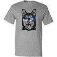 thumbnail image 3 of Inktastic Siberian Husky Sketch Portrait with Sunglasses T-Shirt, 3 of 5