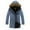 #Navy, variant on DPTALR George Men's Full-Zip Parka Jackets with Hood，Long Back Split Collar Hooded Windbreakers，Mid-Long Military Coats with Pockets,Black,Big and Tall Men XXL