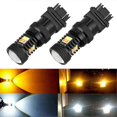 thumbnail image 2 of 2PCS Dual Color LED Bulb T25 3157 P27/7W 3030 16LED Canbus Car Reverse Brake Light Turn Signal Lamp White Amber, 2 of 5