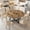 Brown, variant on JassmiPkwy Round Dining Table for 4-8 People,Kitchen Dining Room Circle Dinner Pedestal Table,Space Saving Wood Kitchen & Dining Room Furniture (Black, 59In)