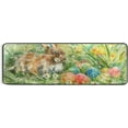 thumbnail image 5 of Dreamtimes Watercolor Cute Bunny Hallway Runner Rug 2'x6' Kitchen Rug with Rubber Backing Easter Eggs Non Slip Entryway Rug Runner Washable Soft Area Rug for Hallway Bedroom Kitchen Decor, 5 of 6