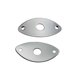 thumbnail image 3 of Placa de Enchufe Curvada Ovalada de 2 Piezas con Tornillos para Piezas de Bajo de Guitarra Eléctrica Sunnimix Plateado, 3 of 8