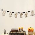 thumbnail image 3 of Guirnalda colgante de Halloween HBASD con diseño de ángel, fantasma y murciélago, banderines para fiesta de Halloween, decoración de chimenea para el hogar (ángel y murciélagos negros), 3 of 8