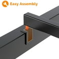 thumbnail image 5 of Zimtown Twin Size Platform Bed Frame, Heavy Metal Bed Frame with Wooden LED Headboard, 12" Under-Bed Storage, Rustic Red Brown, 5 of 9