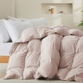 thumbnail image 2 of Peace Nest Medium Weight Premium White Goose Down and Feather Fiber Comforter with 360TC Ultra Soft Fabric, 2 of 5