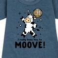 thumbnail image 3 of Instant Message - Watch Me Moove Disco Cow - Toddler & Youth Girls Fleece Dress, 3 of 6