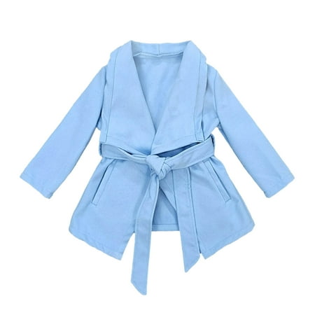 

kpoplk Kids Jacket Baby Jacket Flannel Shirt Button Lapel Long Sleeve Plaid Shacket Jacket Winter Jackets(Blue)