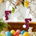 thumbnail image 4 of F Bunny Ear Design Wooden Letter For Easter Ornament Hanging On Wall Door Window Party Decoration Alphabet, 4 of 7