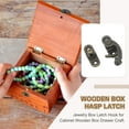 thumbnail image 4 of Uxcell Wooden Box Hasp Latch Vintage Lock Clasp Swing Arm Right Latch Hook Hasp with Screw Bronze 32x28mm, 4 of 7