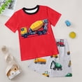 thumbnail image 2 of KPOPLK Boys Outfit Set for 3 Months-4 Years Baby Clothes Set Cartoon T-Shirt Tops Shorts Summer Outfits Toddler Boy Outfit Size 3-4 Years,Red, 2 of 5