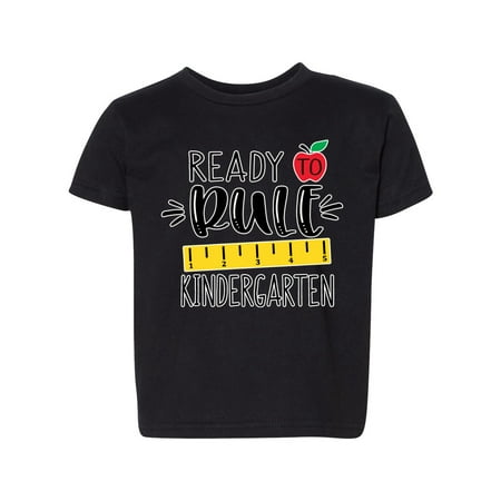 

Wild Bobby Ready To Rule Kindergarten Pop Culture Toddler Crew Graphic Tee Black 2T