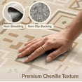 thumbnail image 6 of ODIKA 8'x10' Brown Beige Geometric Design Washable Area Rug Modern Abstract Patterns with Natural Flair for Living Room, Under Sectional, Family , Durable, Non-Slip, 6 of 7