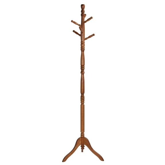 Cortesi Home Ross Wooden Coat Rack with Swivel Top, Oak