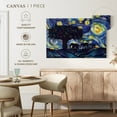 thumbnail image 5 of Elephant Stock Elephant Family Starry Night Wall Art - Horizontal Canvas Wall Art - Living Room Wall Decor - Animal Canvas - Black And Blue Decor - 39" x 26", 5 of 8
