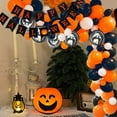 thumbnail image 6 of EUDIDV Halloween Decorations Halloween Black Orange Balloons Set Balloons Arch Ghost Festival Shaped Balloons Pull Flag Sale Clearance, 6 of 6