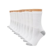 Hanes Womens Crew Socks, Cushioned, 10-Pack, Size 8-12