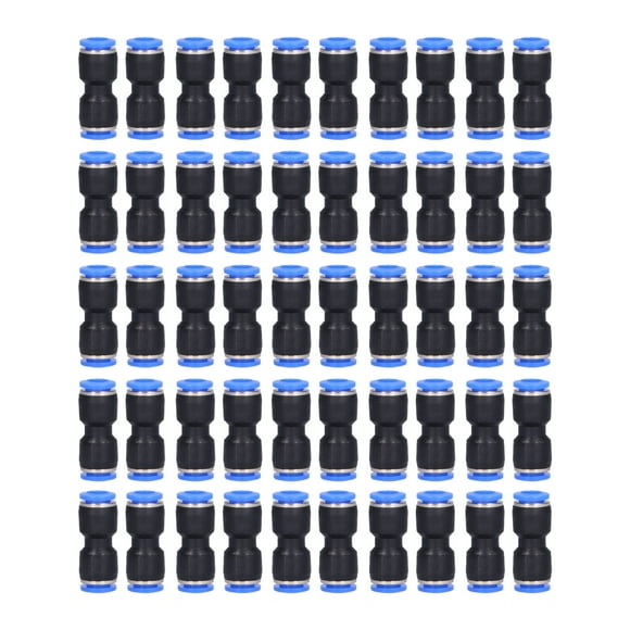 Industrial Supplies,50Pcs Straight Pneumatic Connector Straight Push Connector Pushto Connect Fittings Highly Versatile