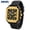 Black Gold, variant on Men SMAEL Silicone Band Square Waterproof Dual Time Digital Quartz Sports Wristwatch