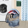 thumbnail image 5 of 50L Large Capacity Foldable Elastic Storage Basket Laundry Basket Palace Construction, 5 of 7