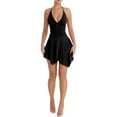 thumbnail image 3 of KelaJuan Women Mini Dress Sleeveless Halter Dress Backless Asymmetric Summer Dress for Club Party, 3 of 7