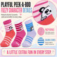 thumbnail image 5 of Girls Dream Step Yarn Crew Socks, 6 Pack, Soft Peek A Boo Style Breathable Socks, PINK, M, 5 of 9