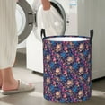 thumbnail image 6 of KLL Skull starry sky flower Waterproof Foldable Laundry Hamper Bucket with Handles for Storage Bin,Kids Room,Home Organizer (Small ), 6 of 7