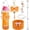 Orange, variant on Pearl Bow Strap Charm Boot Water Bottle Accessories for Owala 24oz 40oz | Pearl bow strap charm boot set for Owala 24-40oz bottles, water bottle accessories for decor & protection