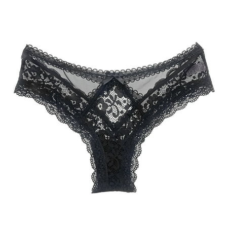 

Aayomet Womens Boxers Women Sexy Solid Women s Color Lingerie Panties Underwear Seamless Hollow Out Women s Panties Black L