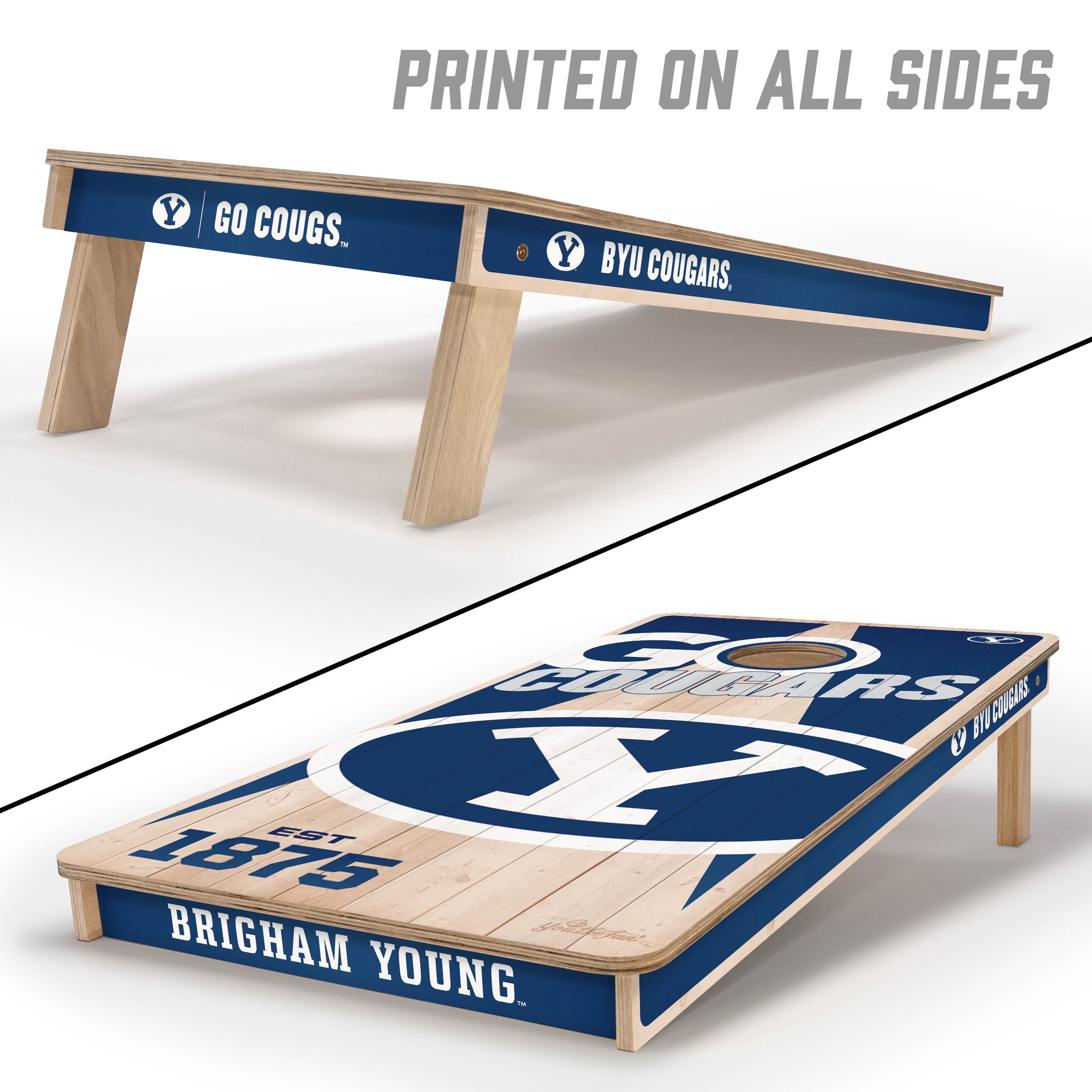 YouTheFan NCAA BYU Cougars 2' x 4' Cornhole Game No Bags