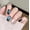A1, variant on Press On Nails Red Wine | Buy 2 Get 1 Free, 24Pc Glossy Fake Nails with Jelly Glue & Nail File