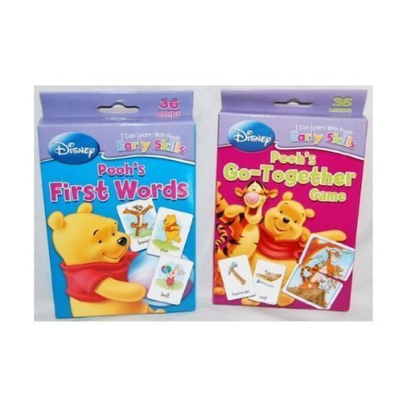 Disney Pooh & Friends Early Skills Word Number Learn Flash Card Game 2 Pack NEW 