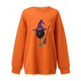 thumbnail image 3 of KIHOUT Chandails en Molleton pour Femmes Imprimé Ample Pull Graphique Tops Halloweens Col Rond Épaule Tombante Manches Longues Surdimensionné Mignon Automne Hiver Sans Capuche, Taille S-2TG, 3 of 3