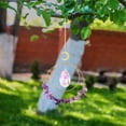thumbnail image 1 of Colgante de metal con forma de círculo de luna de cristal para decoración del hogar (morado), 1 of 6