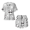 thumbnail image 4 of Picia Pandas Pajamas Sets for Women Soft Short-Sleeved Pjs with Lounge Shorts Two Piece Sleepwear-, 4 of 9