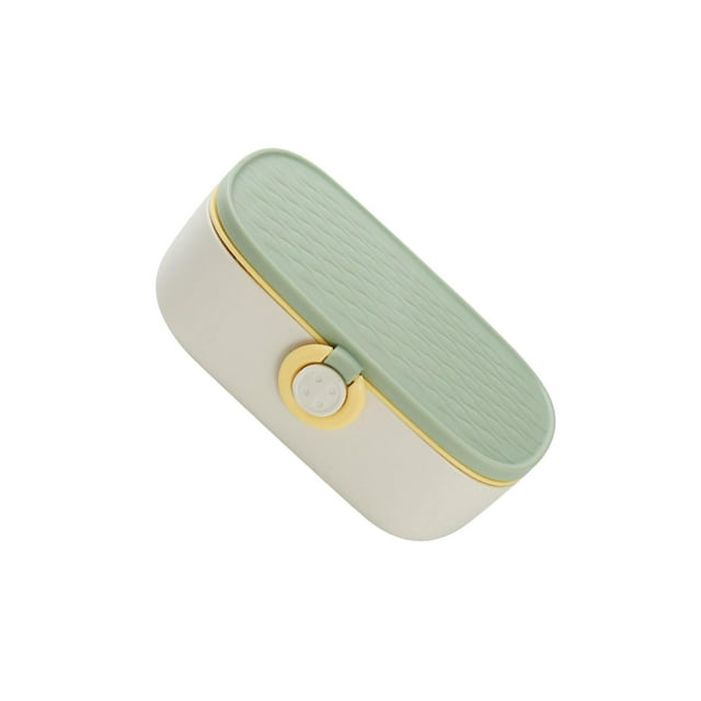 Decodeary Sewing Box Set Threads Scissor Organizer DIY Sewing Kits for Adult Pink Green 15x6x6cm
