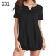 thumbnail image 1 of Conjunto de ropa de dormir para mujer, camisón sexy con cuello en V, pantalones cortos, camisón, negro, XXL Advancent AP001530-10, 1 of 7