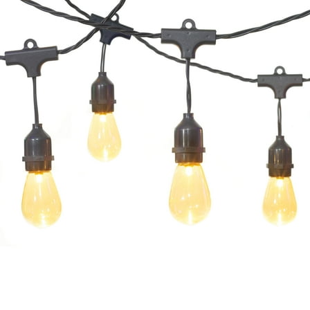 Indoor/Outdoor 30-Count LED Ultra-Bright Cafe Style Christmas Lights, Warm White, 19', by Holiday Time