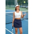 thumbnail image 2 of Pinspark Women's Golf Tennis Skort Elastic High Waist Wide Waistband Weightless Athletic Skirt with Built-in Shorts for Pickleball Workout Running, 2 of 6