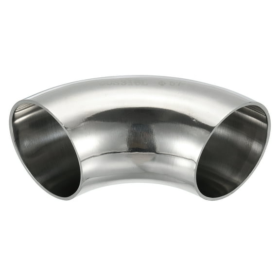 90 Degree Mandrel Bend Elbow, 2 1/4 Inch OD Steel Exhaust Elbow Exhaust Piping Connector 316 Stainless Steel