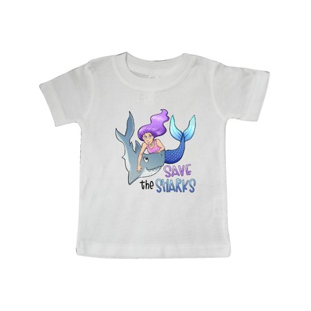 

Inktastic Save the Sharks- Mermaid Gift Baby Boy or Baby Girl T-Shirt