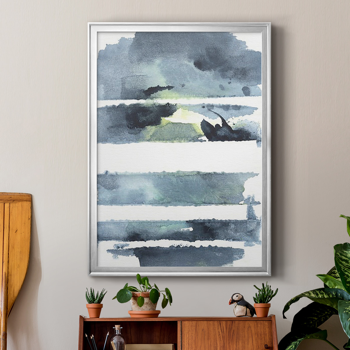 Blue Memories I Premium Framed Print, in Gold, Black, or Silver - Ready to Hang