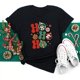 thumbnail image 3 of Camisetas con estampado de Disney para mujer, camisetas negras de Feliz Navidad Kawaii Y2K de los años 90, camisetas de Papá Noel, camisetas para mujer, ropa Harajuku, 3 of 4