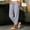 Navy, variant on Women Summer Gingham Plaid Elastic Drawstring Waist Jogger Pants, Snap Button Loose Ankle Cropped Trousers with Side Pockets Beach Vacation Loungewear Casual Bottoms Blue XL(XL)